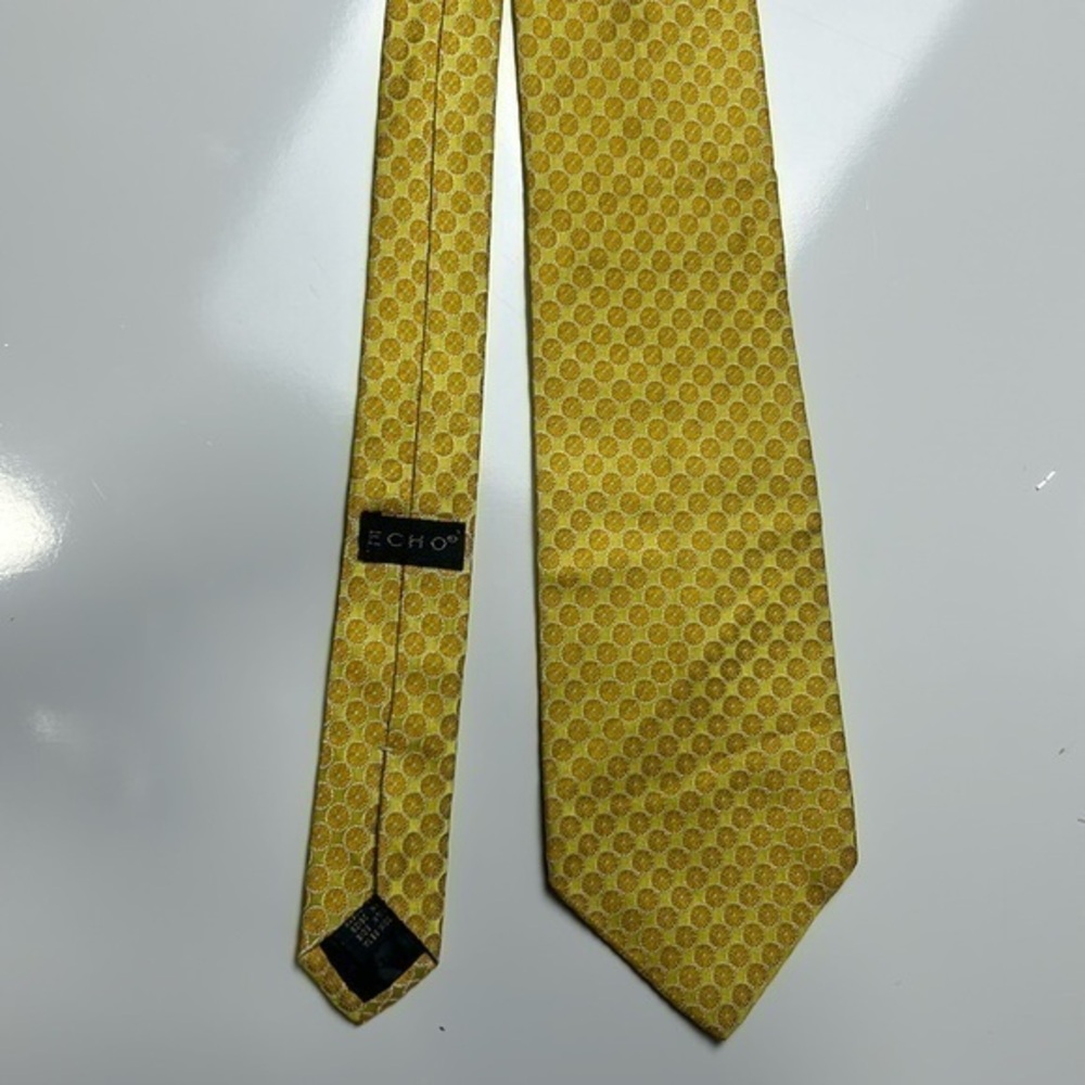 Echo yellow silk‎ tie